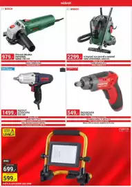Baumax leták Strana 50: Bosch úhlová bruska universal grind 750-125 €979,00, Gude rázový utahovák ess 350 €1.499,00