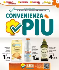 Volantino Conad | Convenienza Più Pagina 1: Latte Zymil Parmalat €1,15, Olio Extra Vergine di Oliva Costa d'Oro €4,99