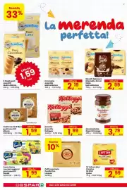 Volantino Despar Pagina 12: Barrette assortite Kellogg's €1,99, Frollini ricchi di fibra gusti assortiti Misura €1,59