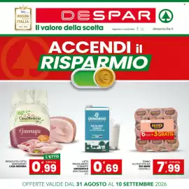Volantino Despar Sicilia Pagina 1: Tonno all'olio d'oliva Rio Mare €7,99, Prosciutto cotto gran magro Casa Modena €0,99