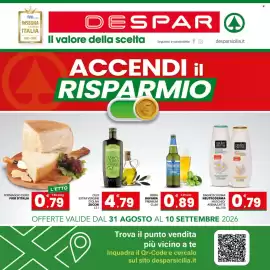 Volantino Despar Sicilia Pagina 20: Formaggio duro Fior d'Italia €0,79, Bagnoschiuma Neutroderma Muschio/Avena/Latte €0,79