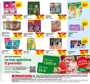 Volantino Eurospar Pagina 20: Croccantini gatto gusti assortiti One €4,49, Lettiera in Mais Best Friend €6,29