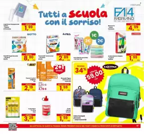 Volantino Eurospar Pagina 17: ZAINO EASTPAK PINNACLE €59,00, Pennarelli Turbo Color – 24 colori €2,89