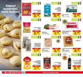 Volantino Eurospar Pagina 8: Pasta di semola di grano sardo formati assortiti €1,65, Pomodori pelati CASAR €0,79