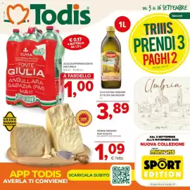Volantino Todis Pagina 1: Clivia acqua minerale naturale effervescente naturale fonte giulia €1,00
