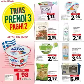 Volantino Todis Pagina 14: Pesto alla genovese €2,58, Milk Fiocchi di latte con yogurt €2,98