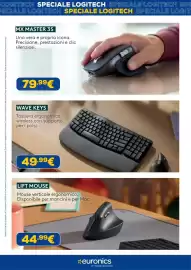 Volantino Euronics Pagina 2: Wave Keys tastiera ergonomica wireless €49,99, MX MASTER 3S €79,99