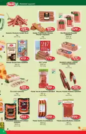 Real akciós újság Oldal 8: Kaiser Frankfurter, Mecom Pásztor roppanós €1.890,00, Mecom füstölt kolbász €2.590,00