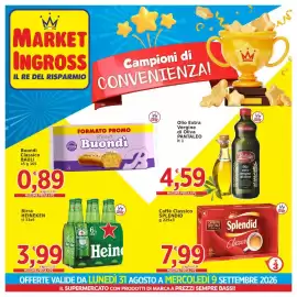 Volantino Market Ingross Pagina 1: Caffè Classico Splendid €7,99, Olio Extra Vergine di Oliva Pantaleo €4,59