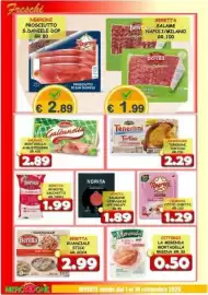 Volantino MercADone Pagina 18: Negroni Cotto Cubette €1,29, Galbanella Mortadella Augustissima €2,89