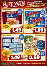 Volantino MercADone Pagina 2: Sottilette classiche €1,49, Muller Mix Yogurt €0,59