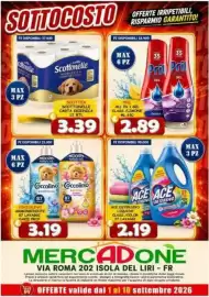 Volantino MercADone Pagina 28: Ace Detersivo liquido class/color €2,19, Scottonelle carta igienica €3,39