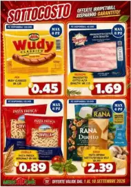 Volantino MercADone Pagina 3: Negroni prosciutto cotto alta qualità €1,69, Wudy Classico €0,45