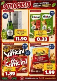 Volantino MercADone Pagina 7: Kitekat bustine alimenti gatti €0,33, McCain Le Patatine Originali €1,99