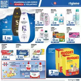 Volantino Boningros Cash and Carry Pagina 18: Lines Idea/idea ultra assorbenti €0,89, Caress Carta Igienica preziosa €2,99