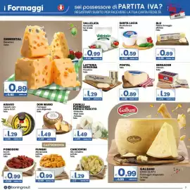 Volantino Boningros Cash and Carry Pagina 7: Bergader Classico €1,29, Asiago Cappato nero riserva D.O.P. €1,29