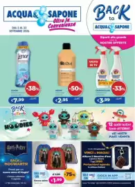 Volantino Acqua & Sapone Pagina 1: Chanteclair sgrassatore universale €3,99, Akemi shampoo €2,95
