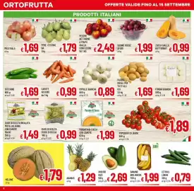 Volantino A&O Pagina 8: Melone €1,79, Banane biologiche €1,99