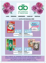 Volantino DB detersivi Pagina 1: Regina carta igienica sensation extra €1,99, Fructis shampoo e balsamo assortiti €1,95