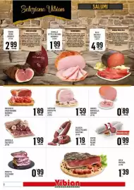 Volantino Vibian Pagina 2: Capocollo salpi dolce l'etto €1,99, Pancetta tesa Sannio €0,99