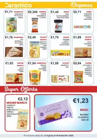 Volantino Caramico Pagina 21: Amaretti Vicenzi €1,08, Pavesini Caffè / Classici / Cacao €1,75