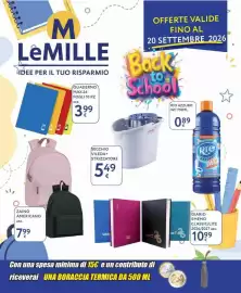 Volantino Le Mille Pagina 1: Rio Azzurro WC €0,89, Zaino americano €7,99