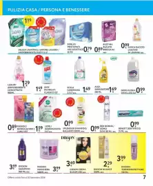 Volantino Le Mille Pagina 7: Scala candegina €1,49, Ledeli Sapone Liquido €1,59