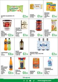 Volantino Sugros Pagina 32: San Pellegrino aranciata amara €0,79, Dante condisanino in vetro €2,79