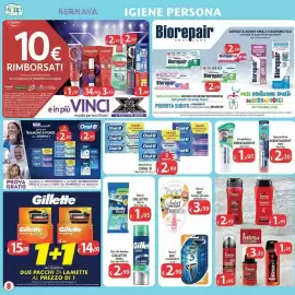 Volantino Bernava Pagina 8: Dentifricio Mentadent €1,95, Rasoi BIC Soleil Escape Citrus €3,99