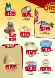 Volantino Orsini Market Pagina 6: Formaggio Brie President €13,90, Prosciutto crudo maxi fetta Fiorucci €12,50