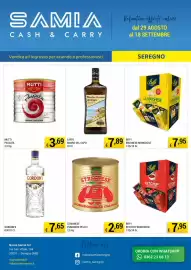 Volantino Samia Cash and Carry Pagina 1: Gordon's Gin €7,65, Strianese pomodori pelati €2,69