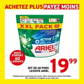 Catalogue Trafic semaine 36 page 4: Ariel - set de 60 pods lessive €19,99