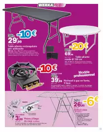 Catalogue Provence Outillage page 11: Table pliante €69,99, Pinces à linge en inox €26,99