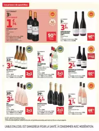 Catalogue Auchan Supermarché page 14: QUARTAUT Chardonnay €3,99, Domaine de Pré Clos CABERNET D'ANJOU AOP €7,26