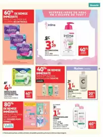 Catalogue Auchan Supermarché page 21: TENA SERVIETTES FUITE URINAIRE NORMAL LADY DISCREET €4,19, Cosmia Eau micellaire €1,96