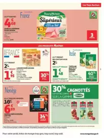 Catalogue Auchan Supermarché page 3: LARDONS FUMÉS AUCHAN €1,95, LABEYRIE SAUMON FUMÉ DE NORVÈGE €6,99