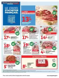 Catalogue Auchan Supermarché page 30: VIAND Bovine RUMSTEAK €17,95, VEAU : CÔTE AVEC OS €3,39