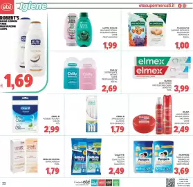Volantino Eté Pagina 22: Pampers Sole e Luna pannolini mutandino €3,69, Bilba lacca spuma gel €2,49