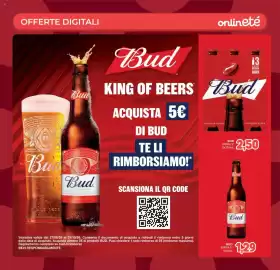 Volantino Eté Pagina 33: Bud birra €1,29, Bud birra €2,50