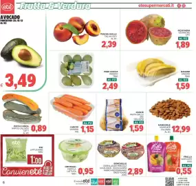 Volantino Eté Pagina 6: Avocado Pinkerton €3,49, Carote vassoio €1,15