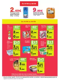 Catalogue Hmarket semaine 36 page 5: Kiri Kit goûter €1,86, YOP Mini Yop fraise €1,12