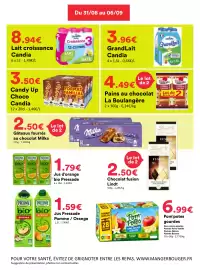 Catalogue Hmarket semaine 36 page 6: La Boulangère Pains au chocolat €4,49, Candy Up Choco Candia €3,50