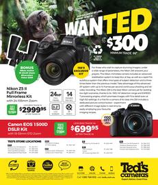 Teds Cameras catalogue Page 24: Nikon Z5 II Full Frame Mirrorless Kit €2.999,95, Canon EOS 1500D DSLR Kit €699,95