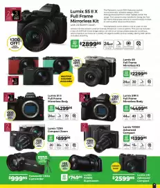 Teds Cameras catalogue Page 13: Panasonic VX3A Camcorder €999,95, Lumix S1R II Full Frame Mirrorless Body €4.499,95