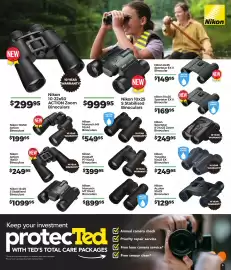 Teds Cameras catalogue Page 5: Nikon Sportstar 8-24x25 Zoom Binoculars €249,95, Nikon Monarch M7 10x42 Binoculars €899,95