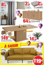 Catalogue Bazarland page 4: Coussin Nelson €3,99, Giulia Canapé convertible velours €119,00