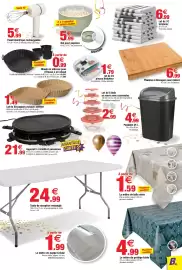 Catalogue Bazarland page 9: B* Le mètre de protège table €4,99, Appareil à raclette 8 personnes €21,99