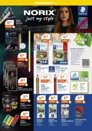 Müller Flugblatt Seite 5: Noris Doppelfasermaler €3,99, NORIX Schnapp-Lineale €3,99