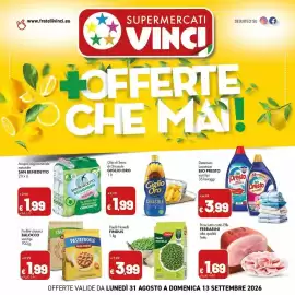 Volantino Supermercati Vinci Pagina 1: Piselli Novelli Findus €3,99, Olio di Semi di Girasole Giglio Oro €1,99