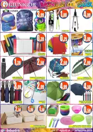 Volantino Giunigor Pagina 3: Ombrello Salvagocce €2,50, Ombrello gigante fibra antivento €4,50